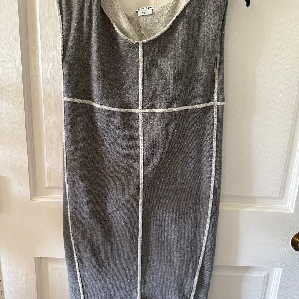 Sleeveless gray terry shift by Lacoste